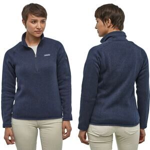 Patagonia Better Sweater Navy Blue 1/4-Zip Fleece Long-Sleeve Women's Top